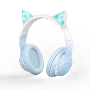 XO HF Bluetooth Overear, Cat Lights blue - BE38