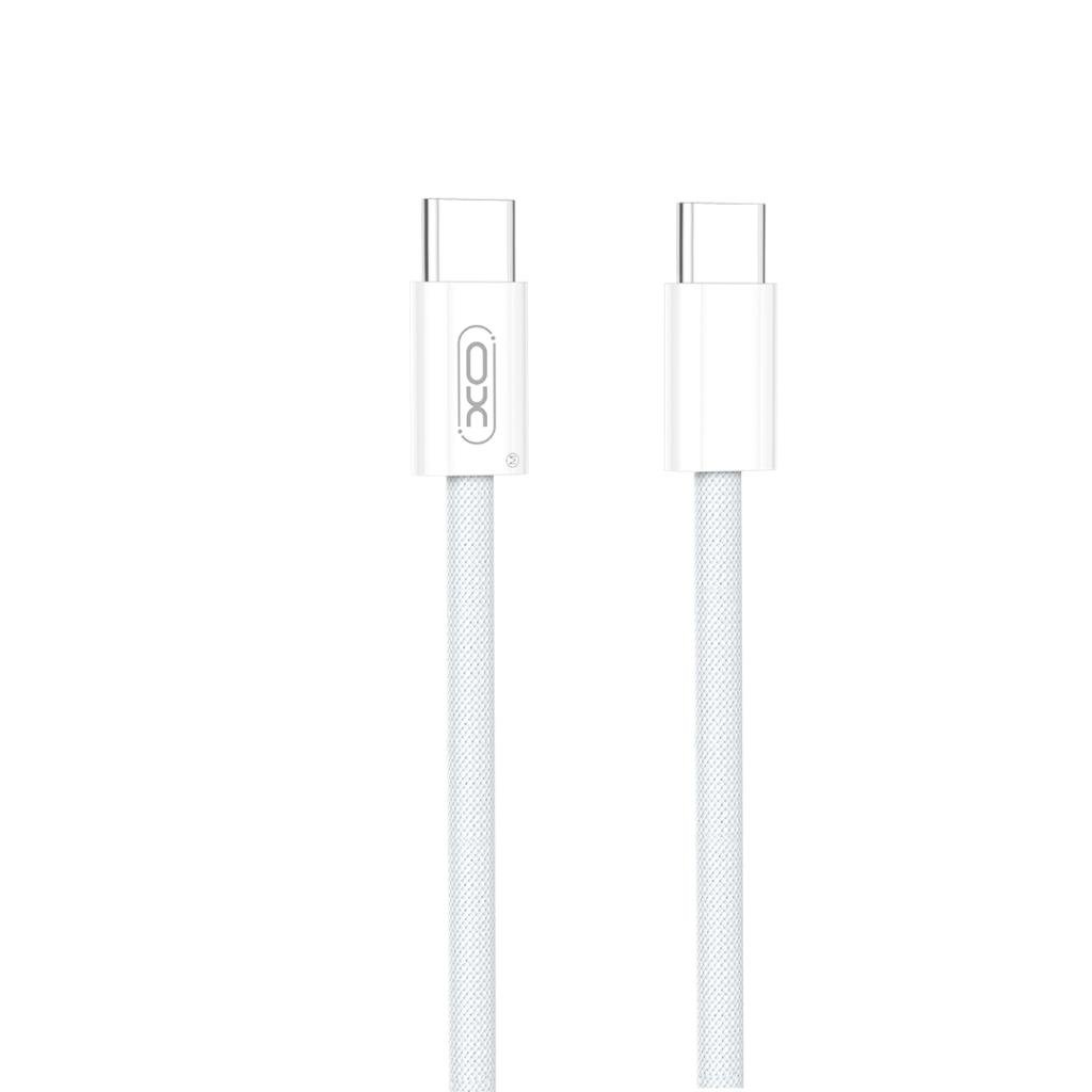 XO Cable Type-C - Type-C, 1.5m, 60W, Braided, NB-Q260B white