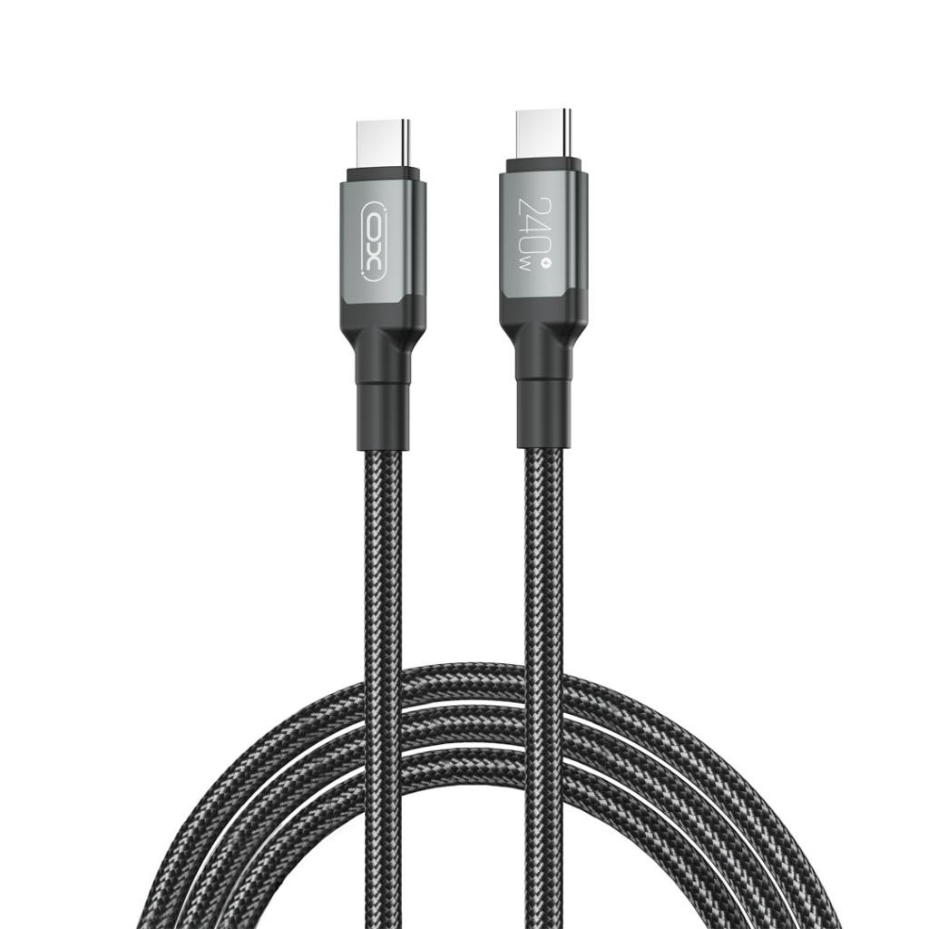 XO Cable Type-C - Type-C, 2m, 240W, Metal Braided, NB-Q264B black
