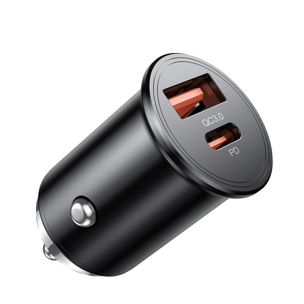 XO CC43 φορτιστής αυτοκινήτου 12V 45W USB-A + USB-C μαύρος