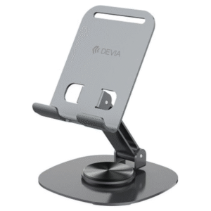 Devia folding holder stand EL243 για κινητό και tablet, περιστροφή 360°, γκρι μέταλλο