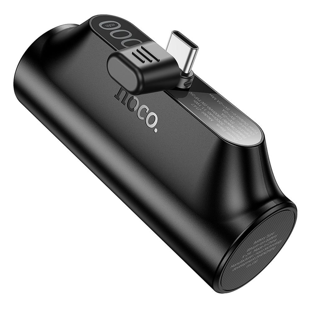 Hoco J147 powerbank 3000 mAh με ενσωματωμένη υποδοχή Type-C μαύρο