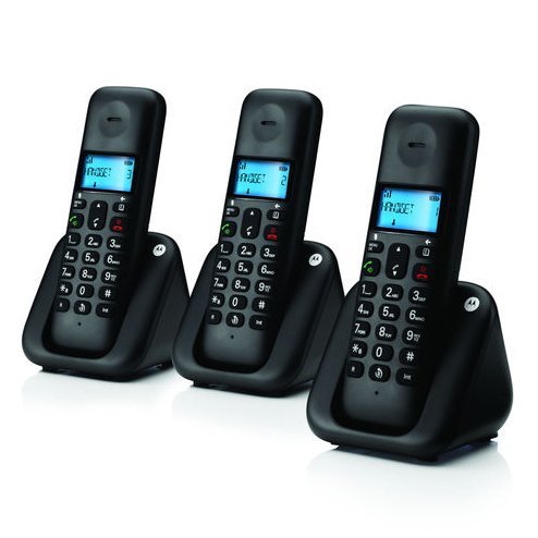 Motorola T303 (Ελληνικό Μενού) Τριπλό ασύρματο τηλέφωνο με ανοιχτή ακρόαση