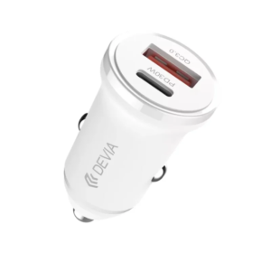 Devia car charger Smart Mini PD QC 3.0 30W 1x USB 1x USB-C white