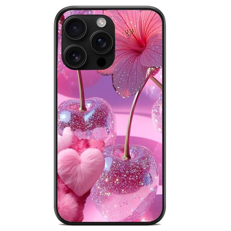 Θήκη κινητού με σχέδιο Glitter Cherry για το (Apple iPhone 16e)