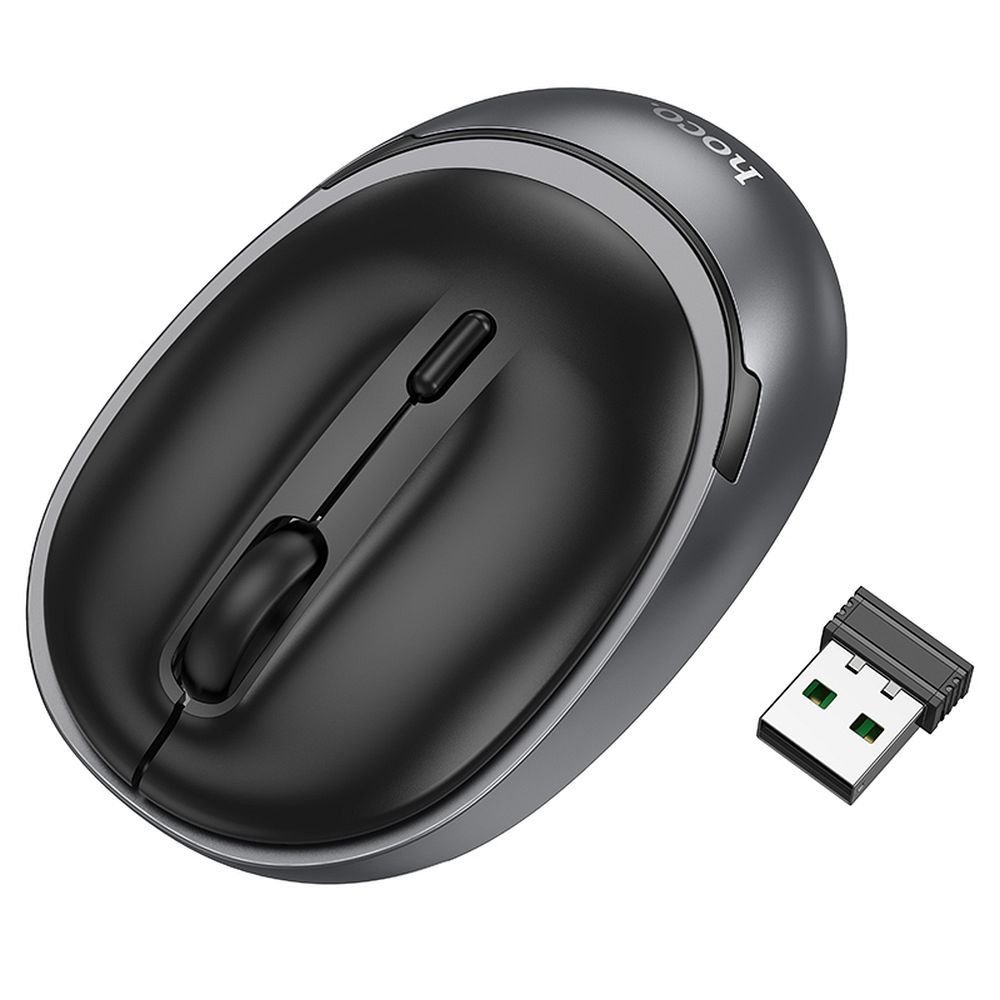 Wireless Mouse Hoco 2,4GHz/Bluetooth 1600DPI GM34 black metal gray