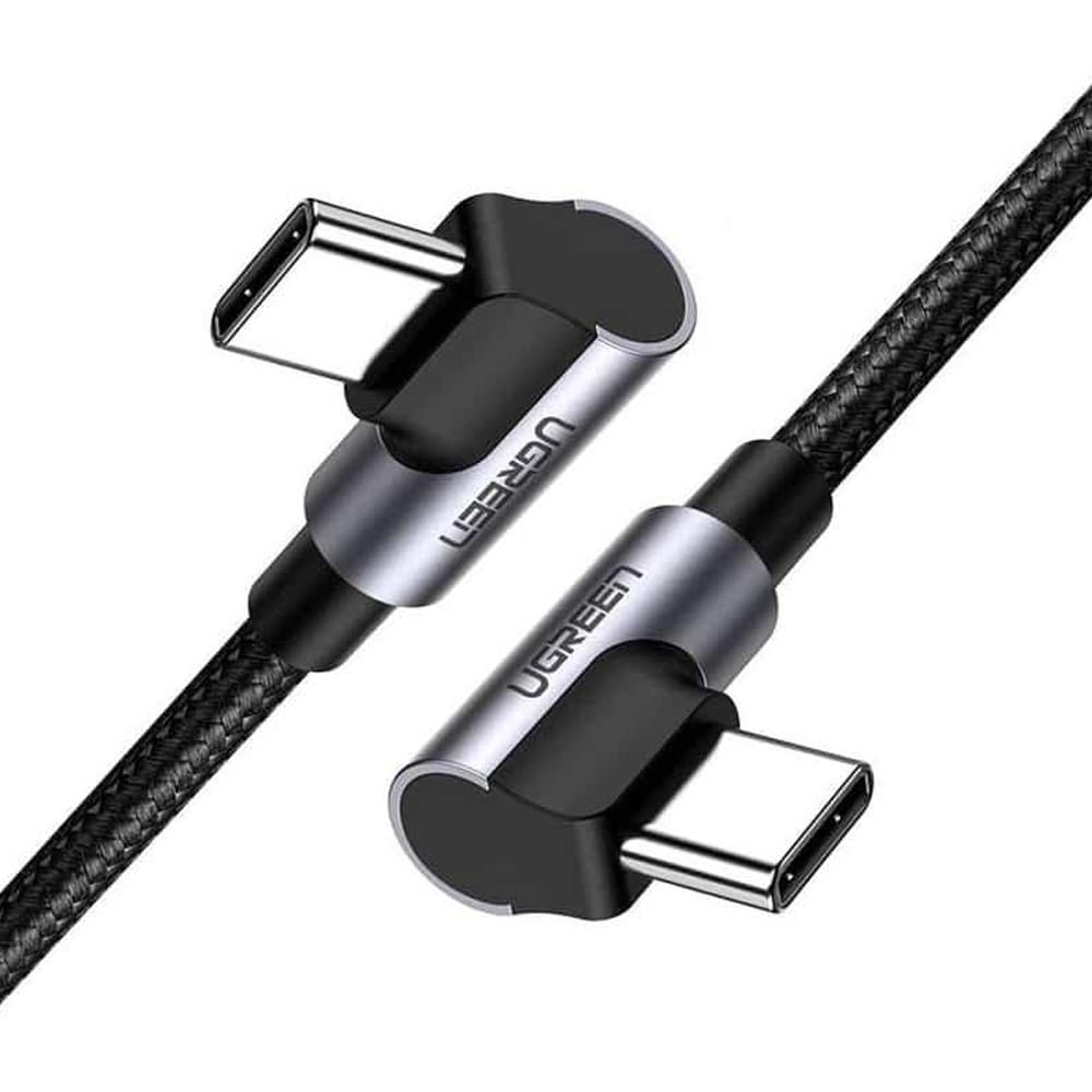 UGREEN US323 Angle Braided USB-C to USB-C 60W 2m Black Grey