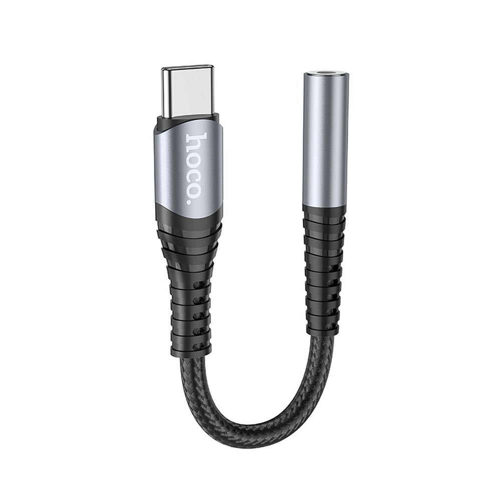 Adapter Aux Jack 3,5mm to USB-C Hoco LS33 metal gray