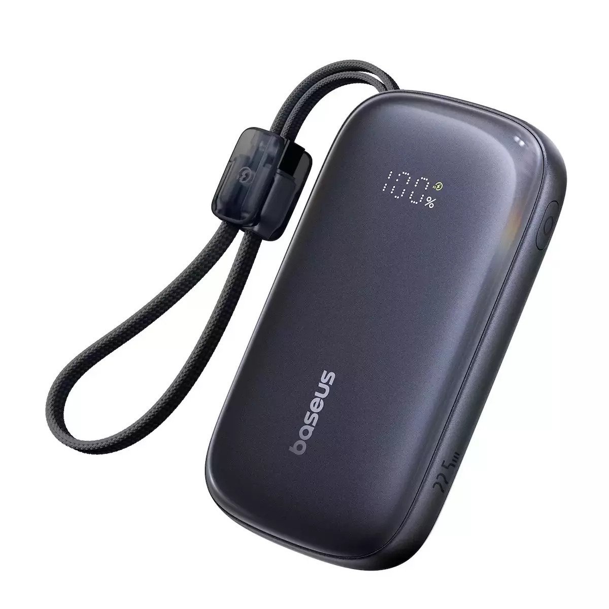 BASEUS Power Bank 20000mAh, 45W + built-in USB-C - Lightning cable, EnerFill FC21 Qpow 3 Ultra black - E0027P00