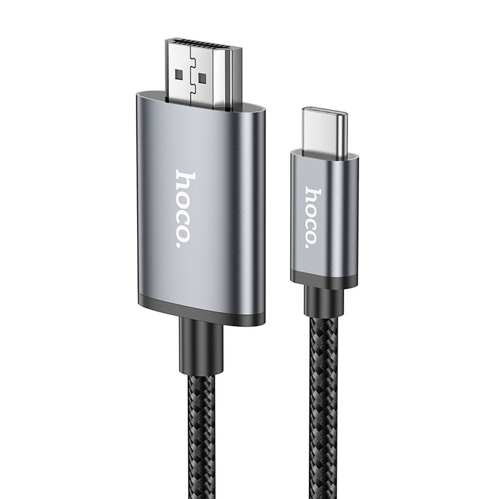Cable USB C to HDMI Hoco 4K 30Hz 2m UA27 metal gray