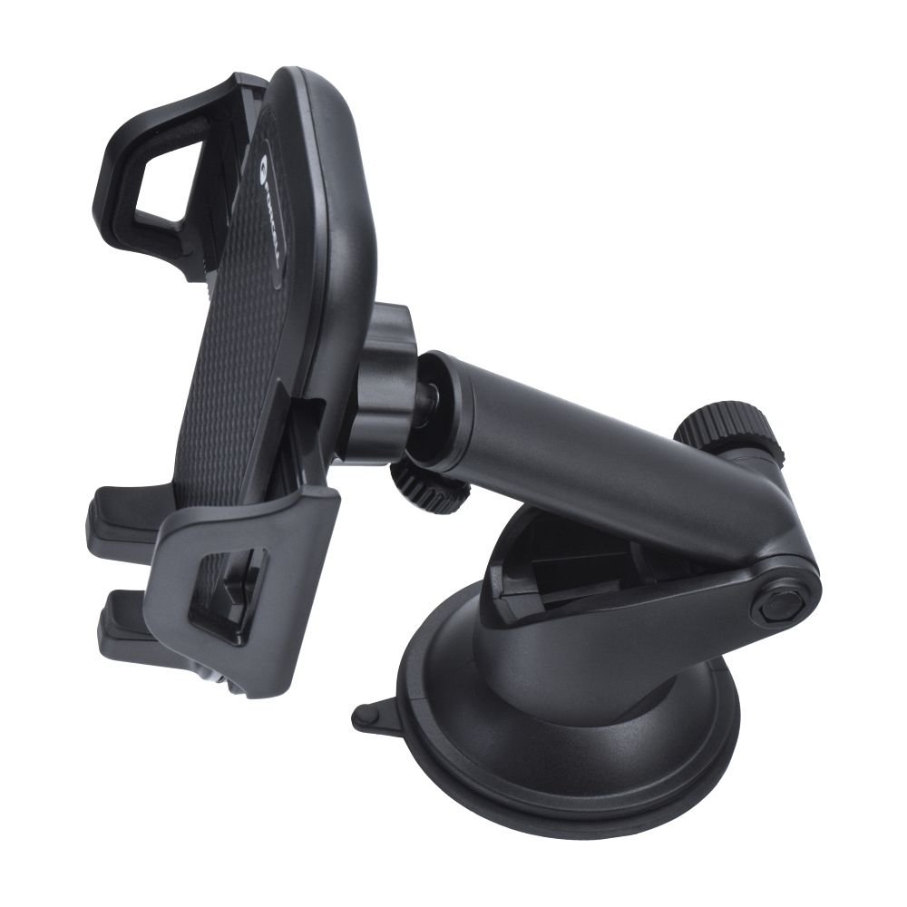 Forcell Car phone holder F-Grip Carbon Bracket mounting arm windshield / dashboard black