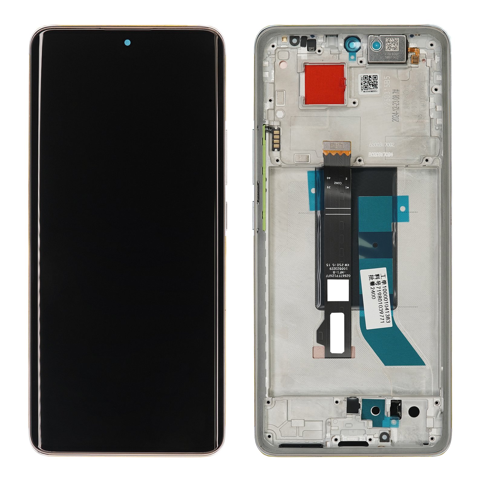 Xiaomi Poco X7 5G - LCD Display + Touch Unit + Front Cover Green 5600020O16P00 Original (Service Pack)
