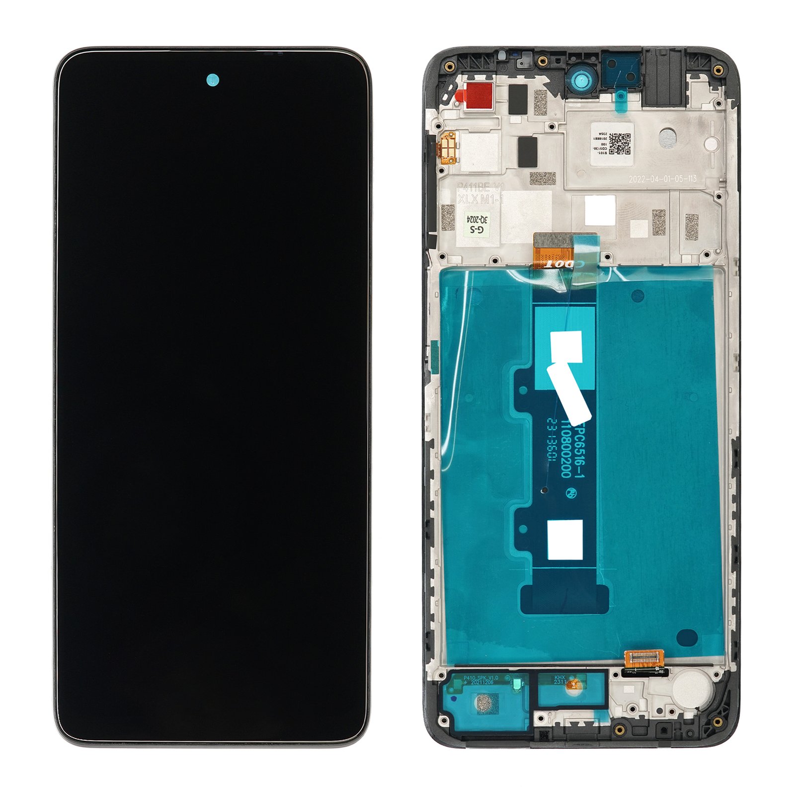 Motorola Moto E32s - LCD display + Touch Unit + Front Cover Black 5D68C20795 (Original Service Pack)