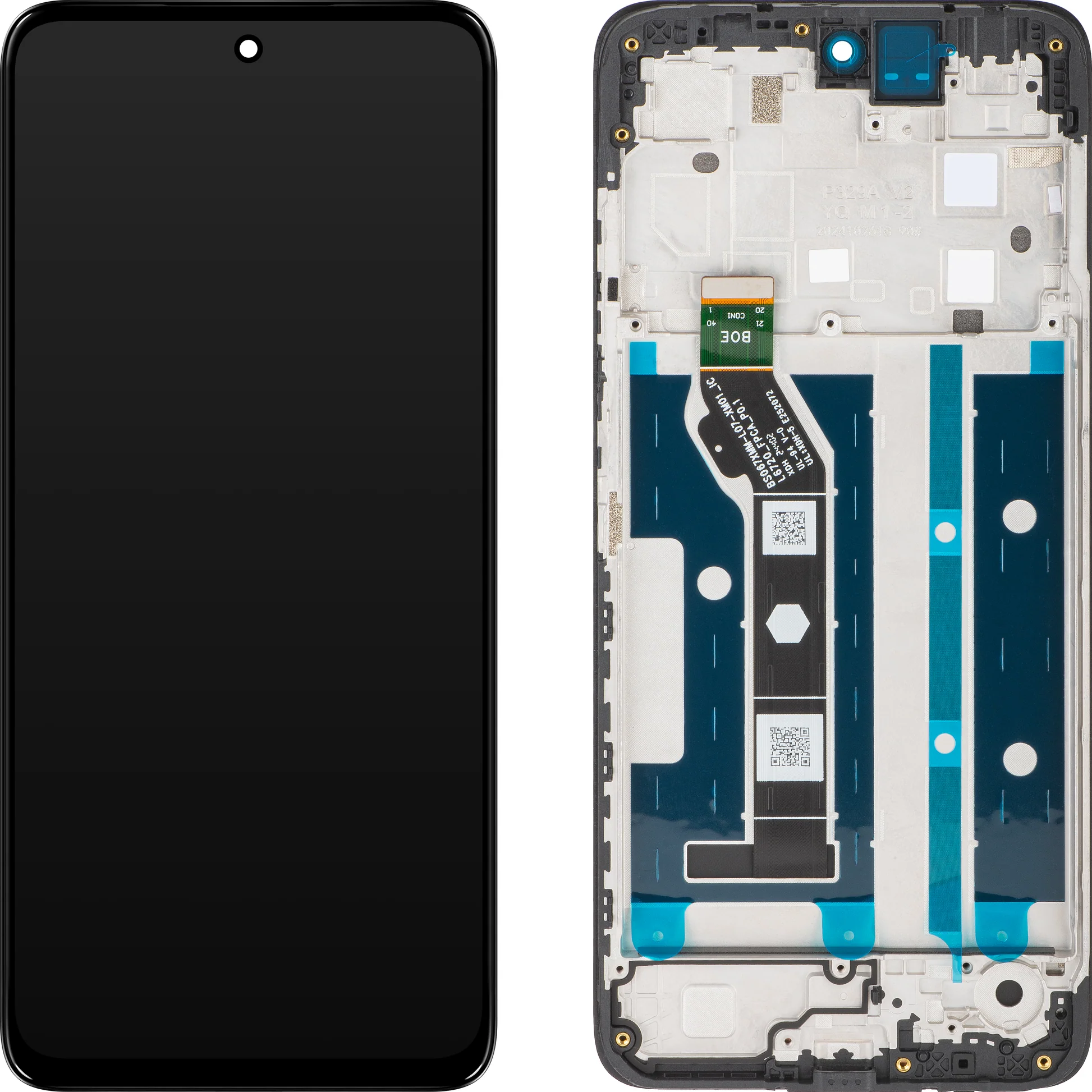 Motorola Moto G15 / G15 Power - LCD display + Touch Unit + Front Cover Black OEM