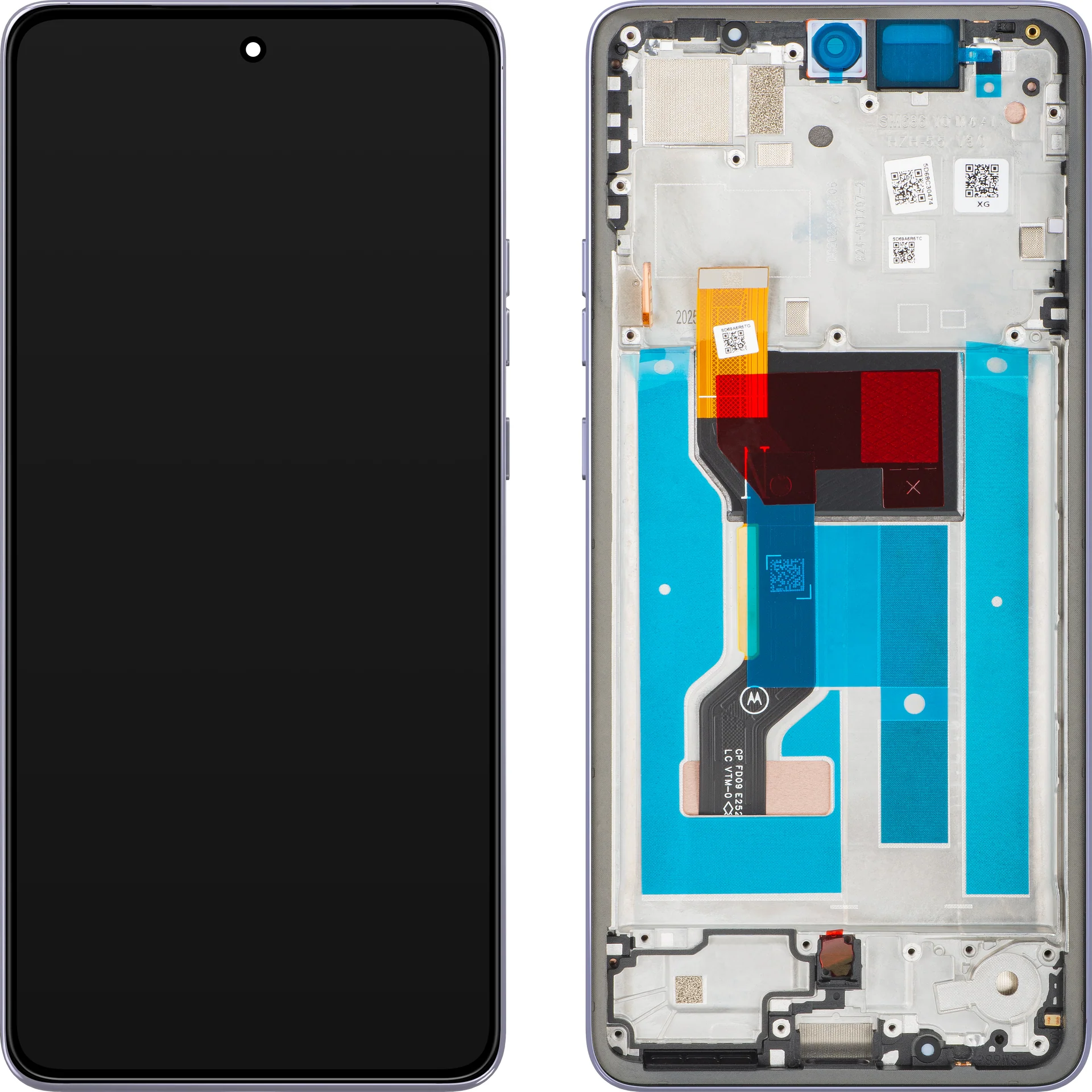 Motorola Moto G86 5G / G86 Power - LCD display + Touch Unit + Front Cover Cosmic Sky 5D68C30652 Original (Service Pack)