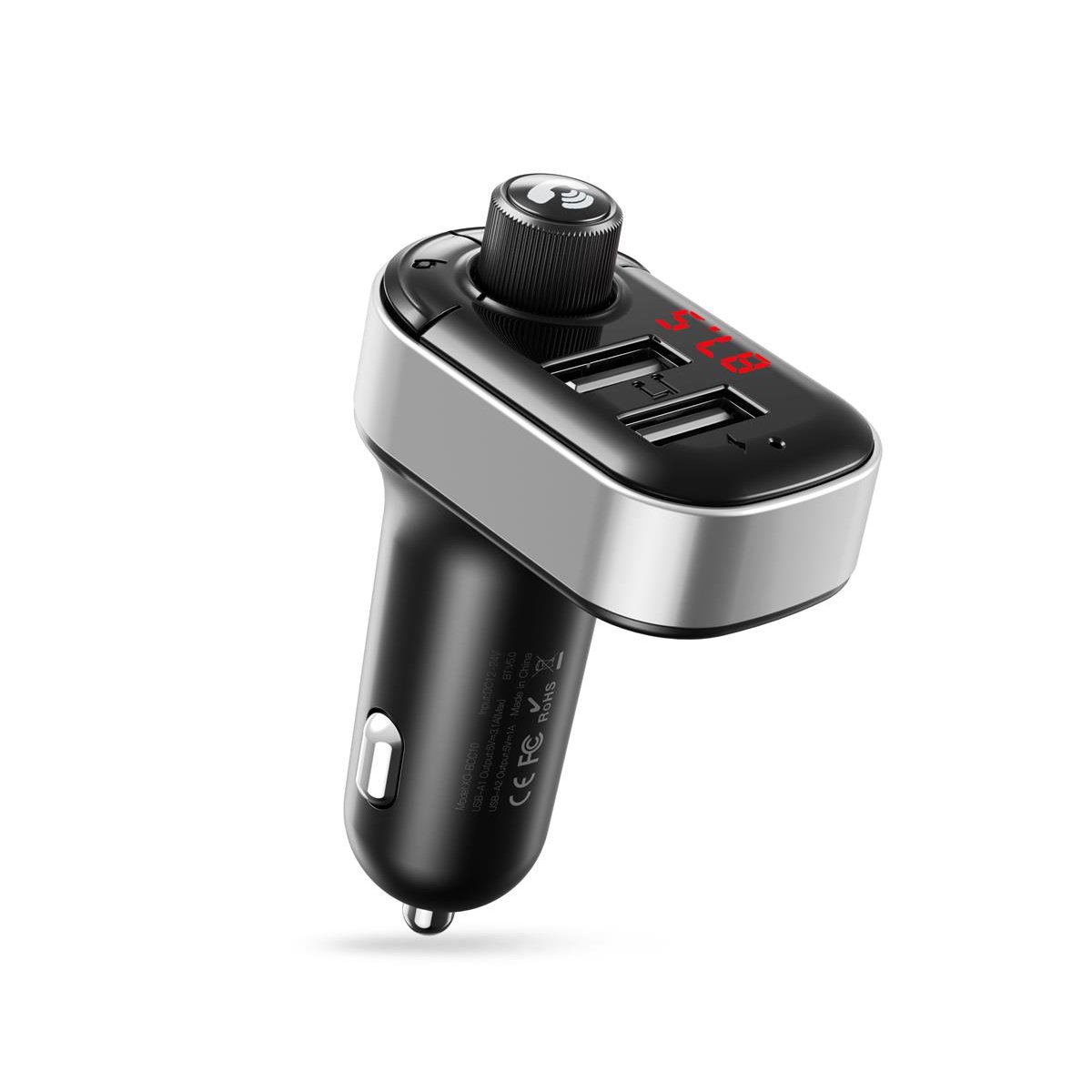 XO Transmitter FM BCC10 Bluetooth MP3 Φορτιστής Αυτοκινήτου 3,1A Μαύρο