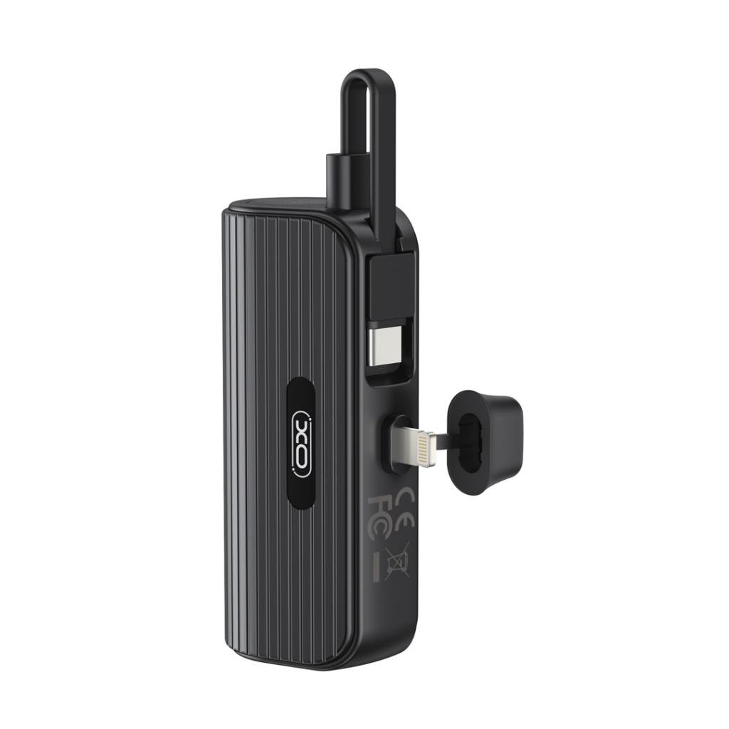 XO Power Bank 5000 mAh 20W, Lightning port + built-in Type-C cable /black/ - PR220