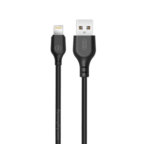 XO Cable USB-A – Lightning, 1m, 2.1A, NB103 black
