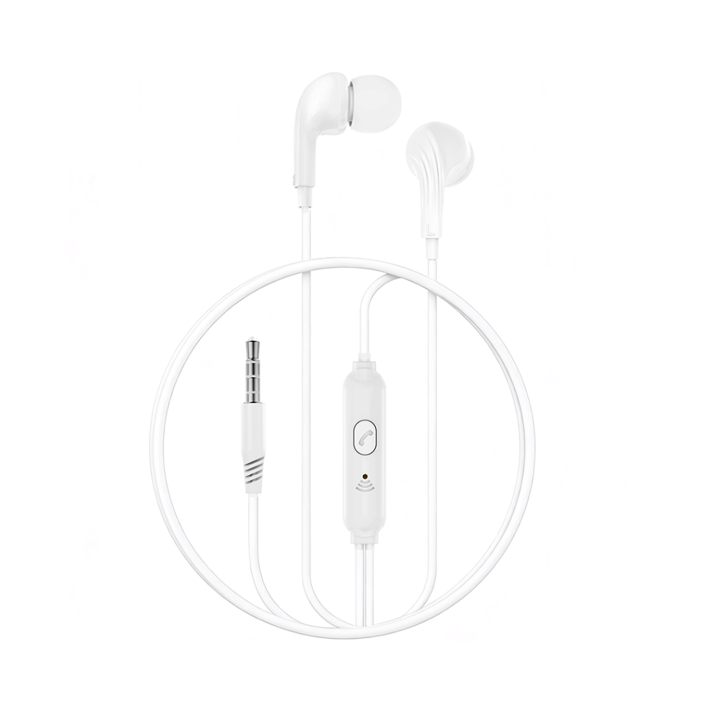 XO Hands Free Headphones 3.5mm με μικρόφωνο λευκά – EP86