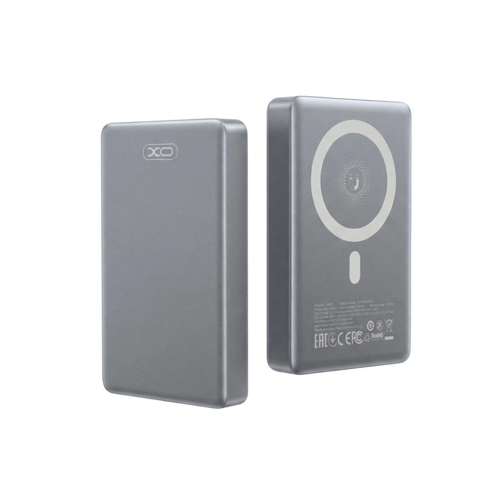 XO Power Bank 10000 mAh 20W, 15W Wireless MagSafe /gray/ - PR294