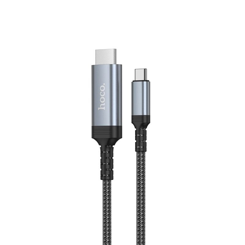 Screen mirroring cable USB C to HDMI Hoco 4K 30Hz 1,8m UA43 metal gray