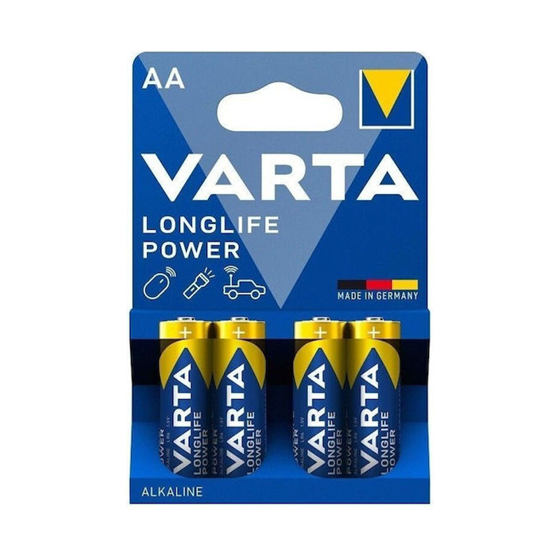 VARTA αλκαλικές μπαταρίες Longlife Power, AA/LR6, 1.5V, 4τμχ