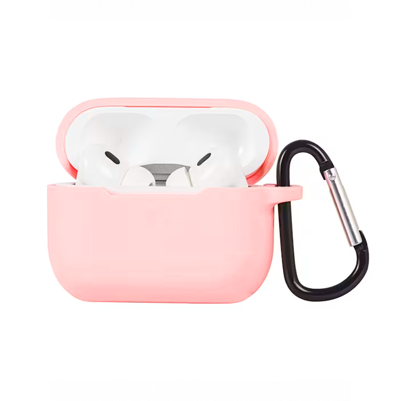 Θήκη Σιλικόνης με καραμπίνερ για AirPods 3 Ροζ