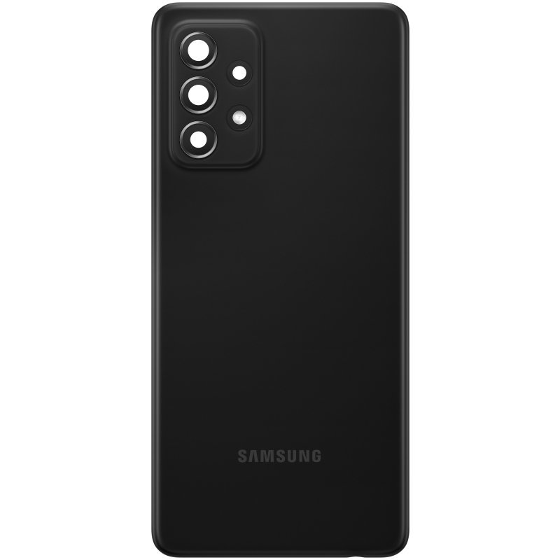 Samsung A525F Galaxy A52 / Galaxy A52s - Battery Door + Battery Door Adhesive + Back Camera Lens and Bezel Black OEM