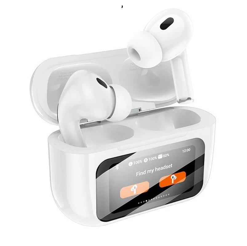 HOCO Bluetooth HF Fun ANC+LED display, TWS (white) - EW72
