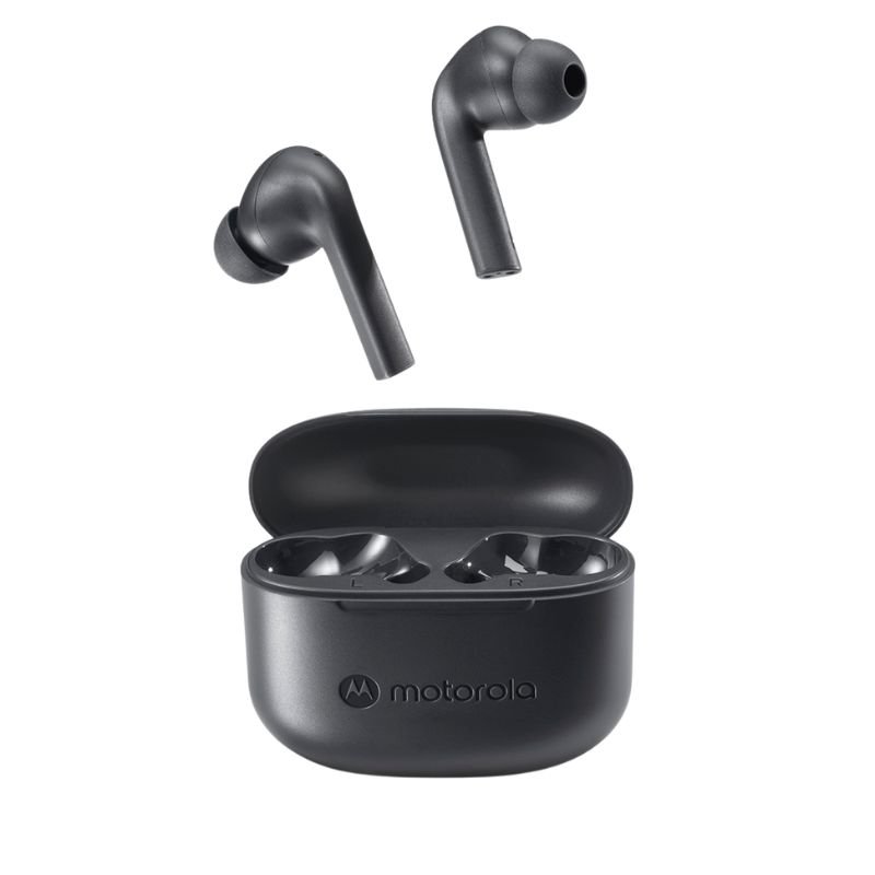 Motorola Moto Buds 065 Μαύρα Ασύρματα Αδιάβροχα Bluetooth Handsfree In-Ear Ακουστικά με Θήκη και IPX4 – 14591-0048