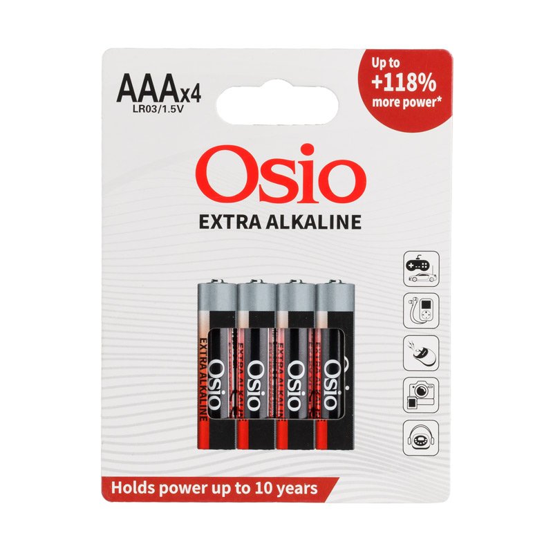 Osio LR03EO4B Αλκαλικές μπαταρίες Blister 4τμχ AAA Extra