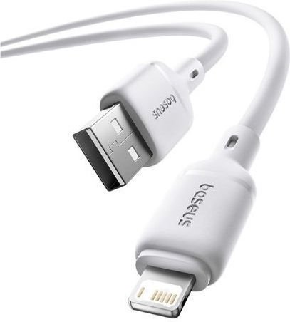 BASEUS Cable USB-A – Lightning, 1m, 2.4A, Silky Series white – P10377702213-00