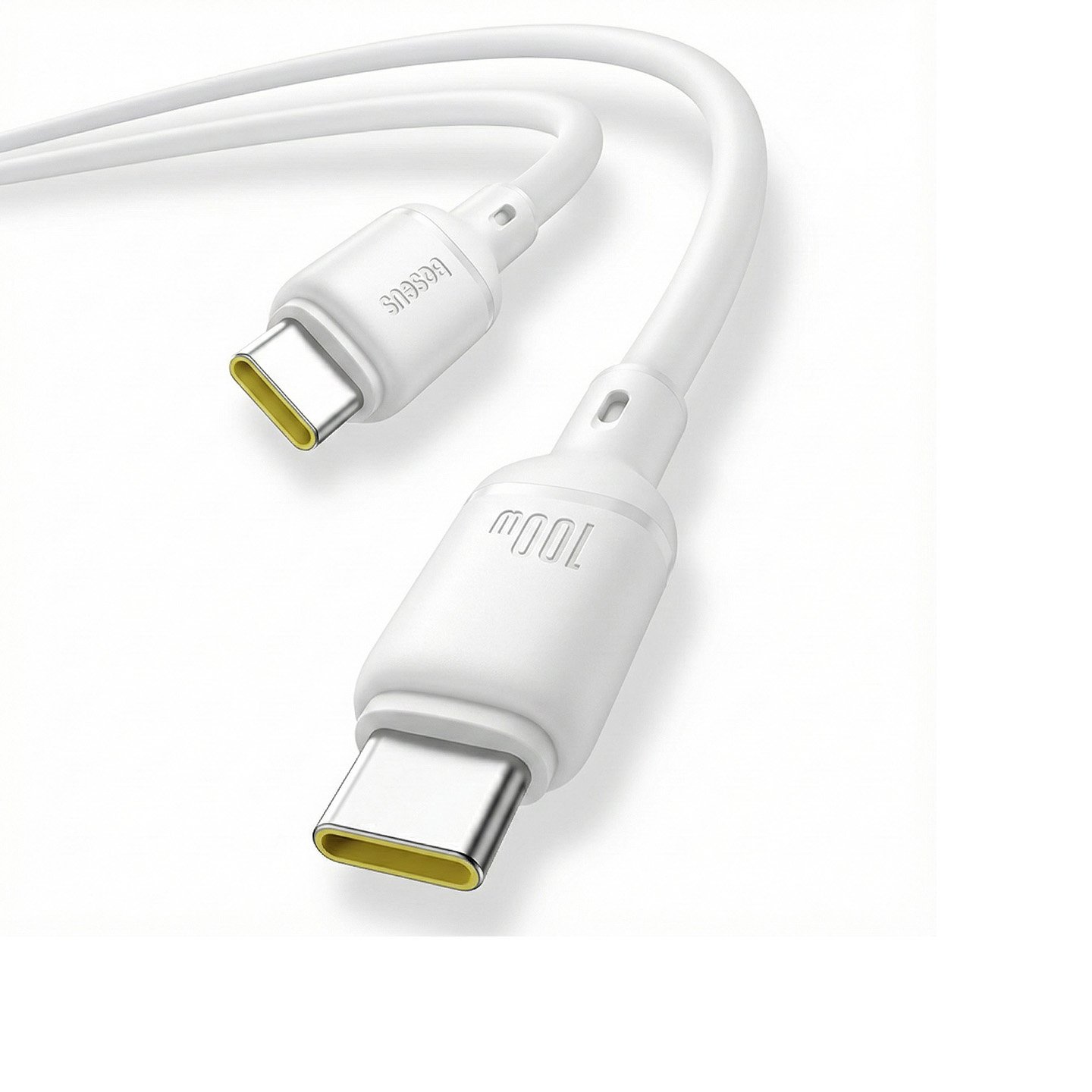 Baseus USB-C to USB-C Cable Silky, 100W, 5A, 1m, White P10377704213-00