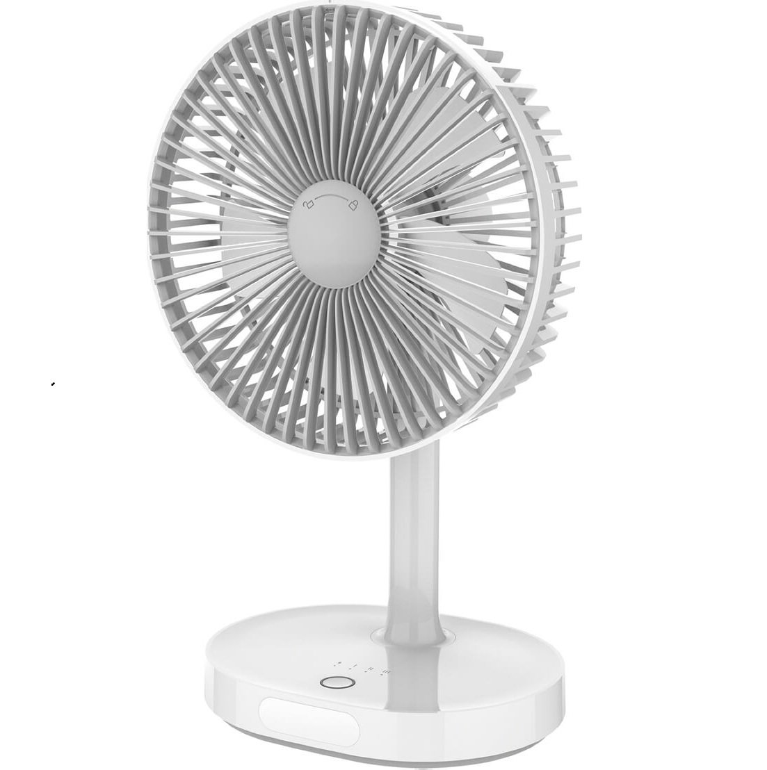Platinet Ανεμιστηράκι USB Επαναφορτιζόμενο 3000mAh Λευκό PRDF0326