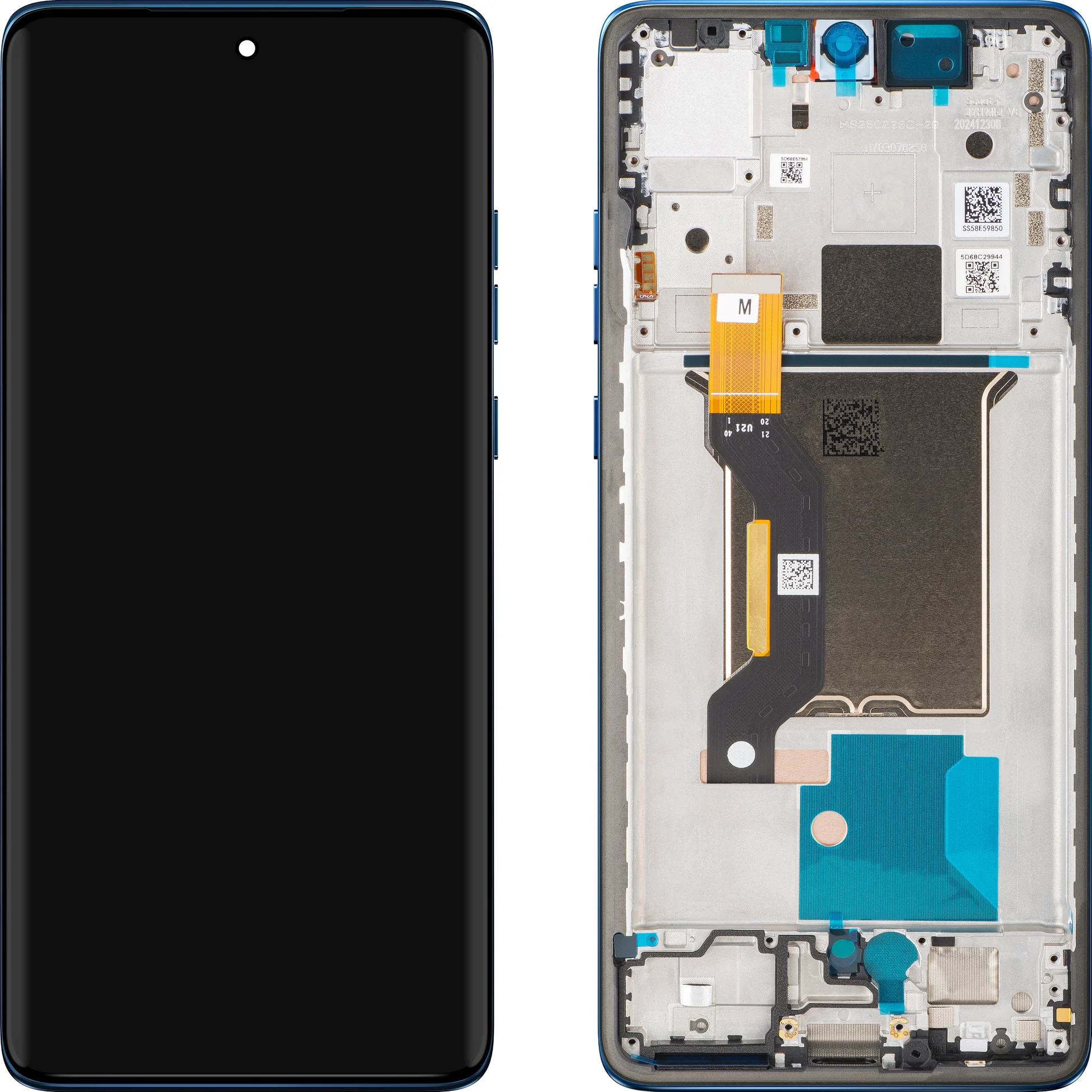 Motorola Edge 60 - LCD display + Touch Unit + Front Cover Gibraltar Sea 5D68C29943 (Original Service Pack)