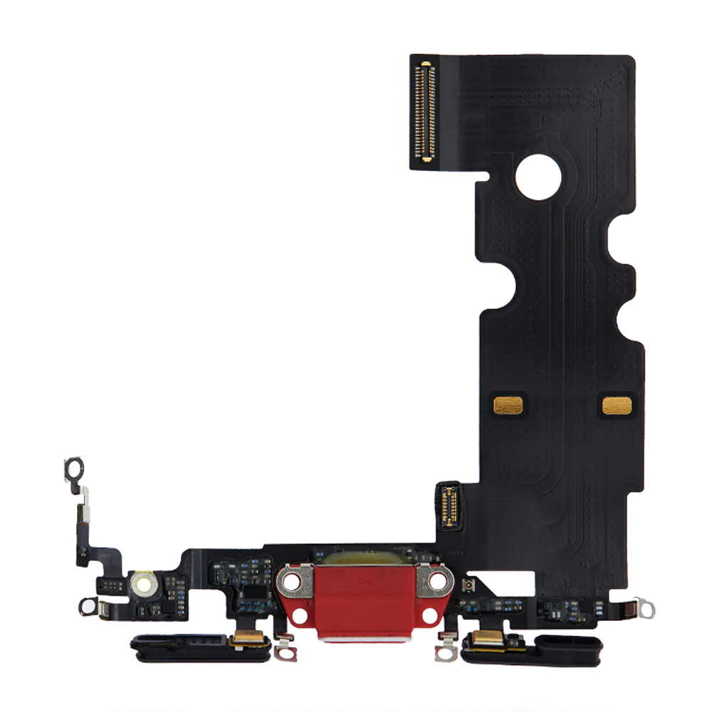 Charging Port Flex Cable For Apple iPhone SE (2020) (Original Pulled) (Red)