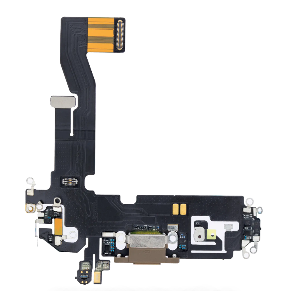 Charging Port Flex Cable For Apple iPhone 12 Pro (Original Pulled) (Gold)