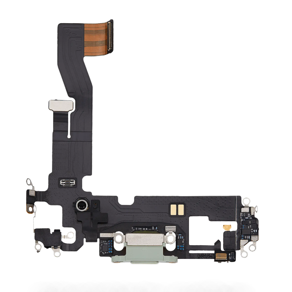 Charging Port Flex Cable For Apple iPhone 12 (Original Pulled) (Green)