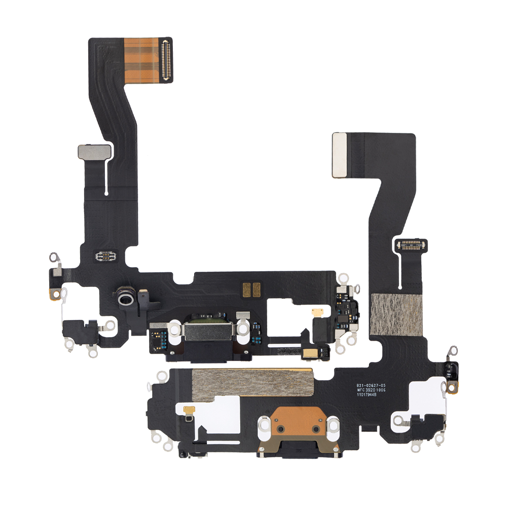 Charging Port Flex Cable For Apple iPhone 12/12 Pro (Original Pulled) (Graphite)