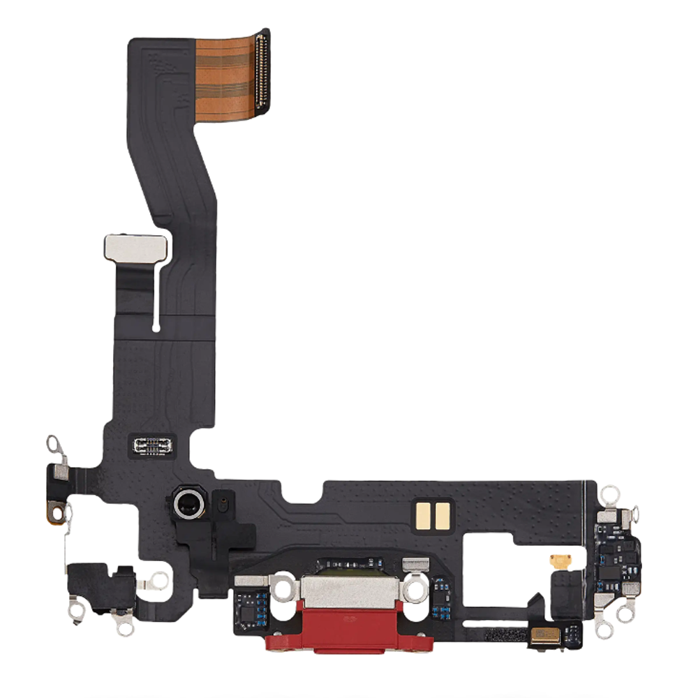 Charging Port Flex Cable For Apple iPhone 12 (Original Pulled) (Red)