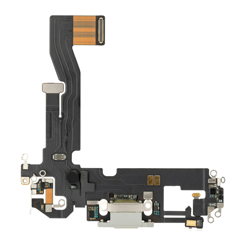 Charging Port Flex Cable For Apple iPhone 12 Pro (Original Pulled) (Silver)
