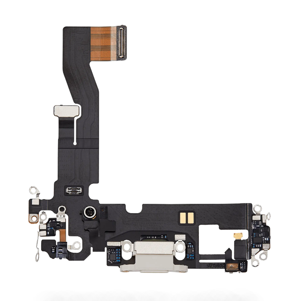 Charging Port Flex Cable For Apple iPhone 12 (Original Pulled) (White)