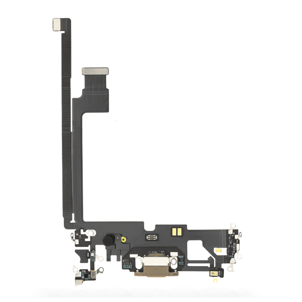 Charging Port Flex Cable For Apple iPhone 12 Pro Max (Original Pulled) (Gold)