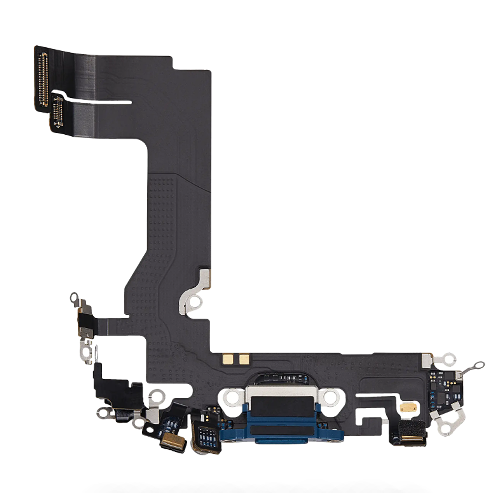 Charging Port Flex Cable For Apple iPhone 13 Mini (Original Pulled) (Blue)