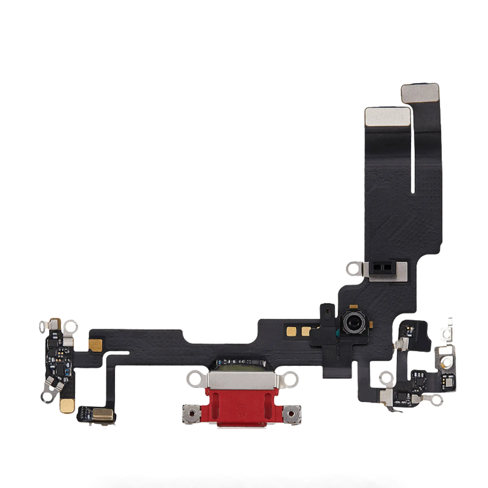 Charging Port Flex Cable For Apple iPhone 14 (Original Pulled) (Red)