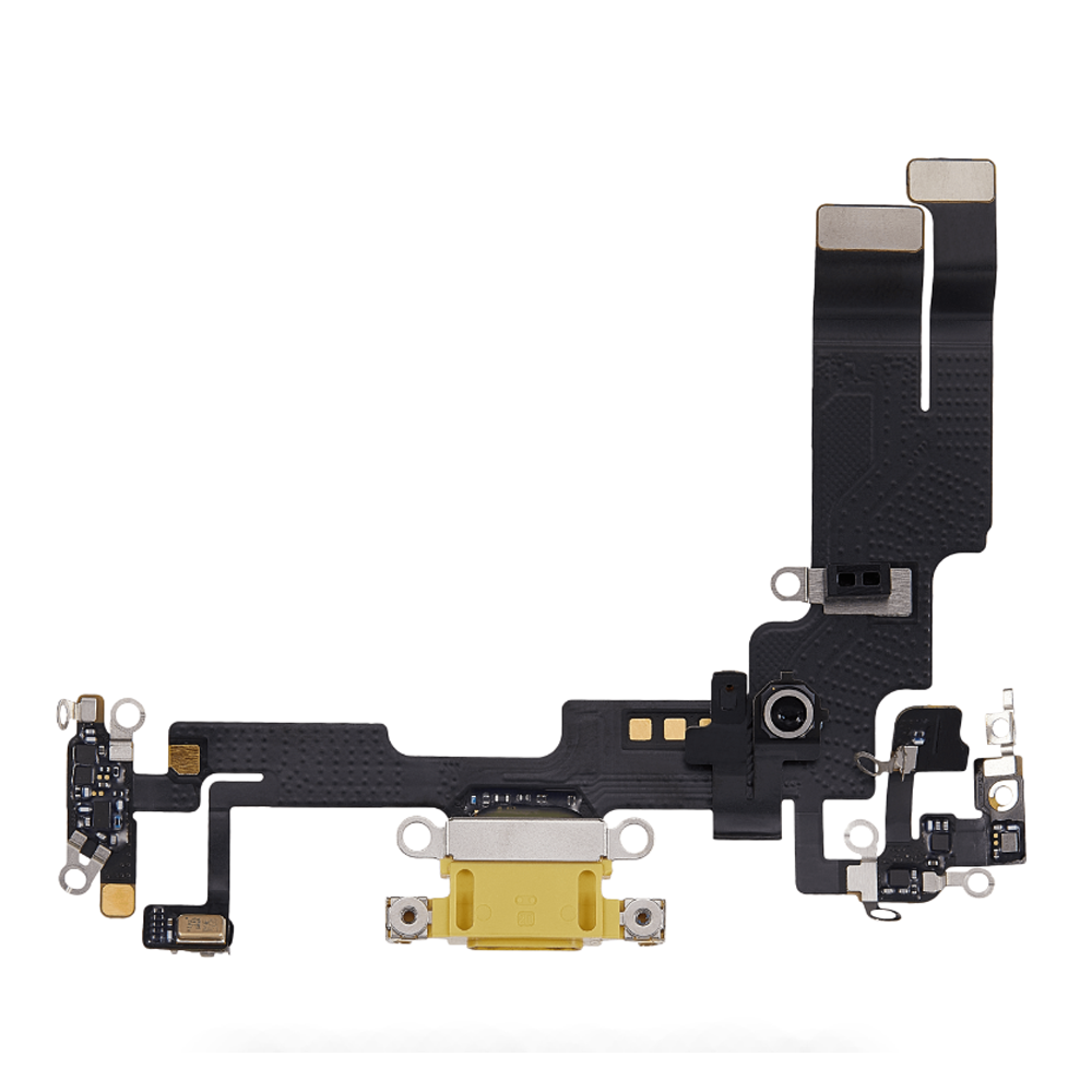 Charging Port Flex Cable For Apple iPhone 14 (Original Pulled) (Yellow)
