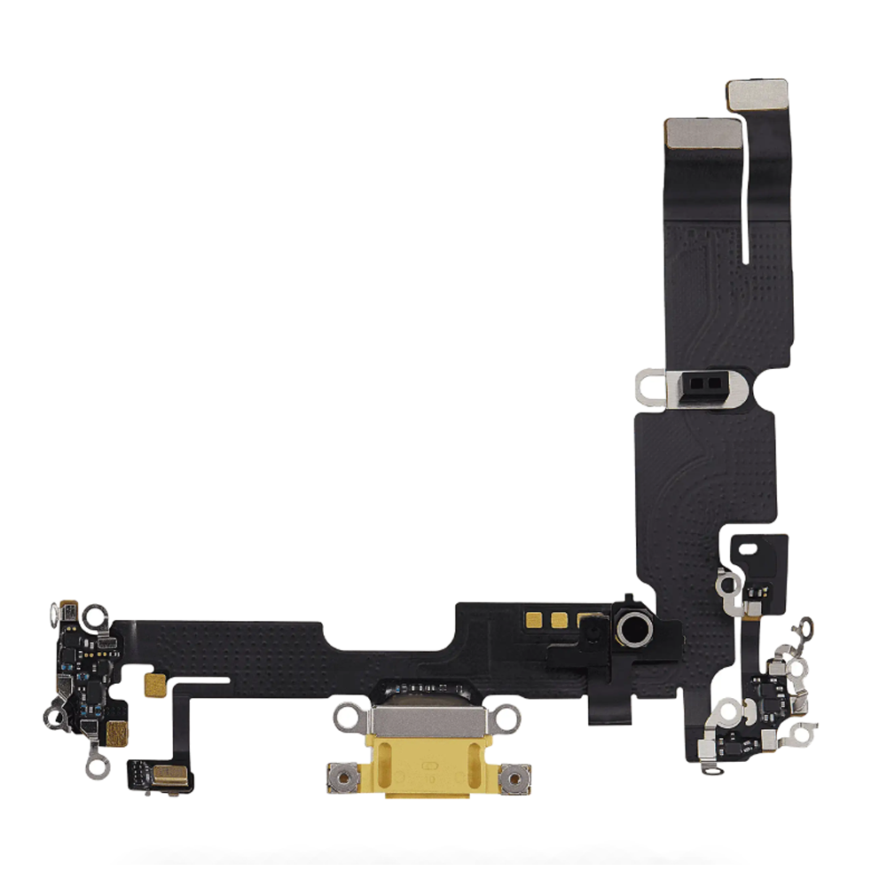 Charging Port Flex Cable For Apple iPhone 14 Plus (Original Pulled) (Yellow)