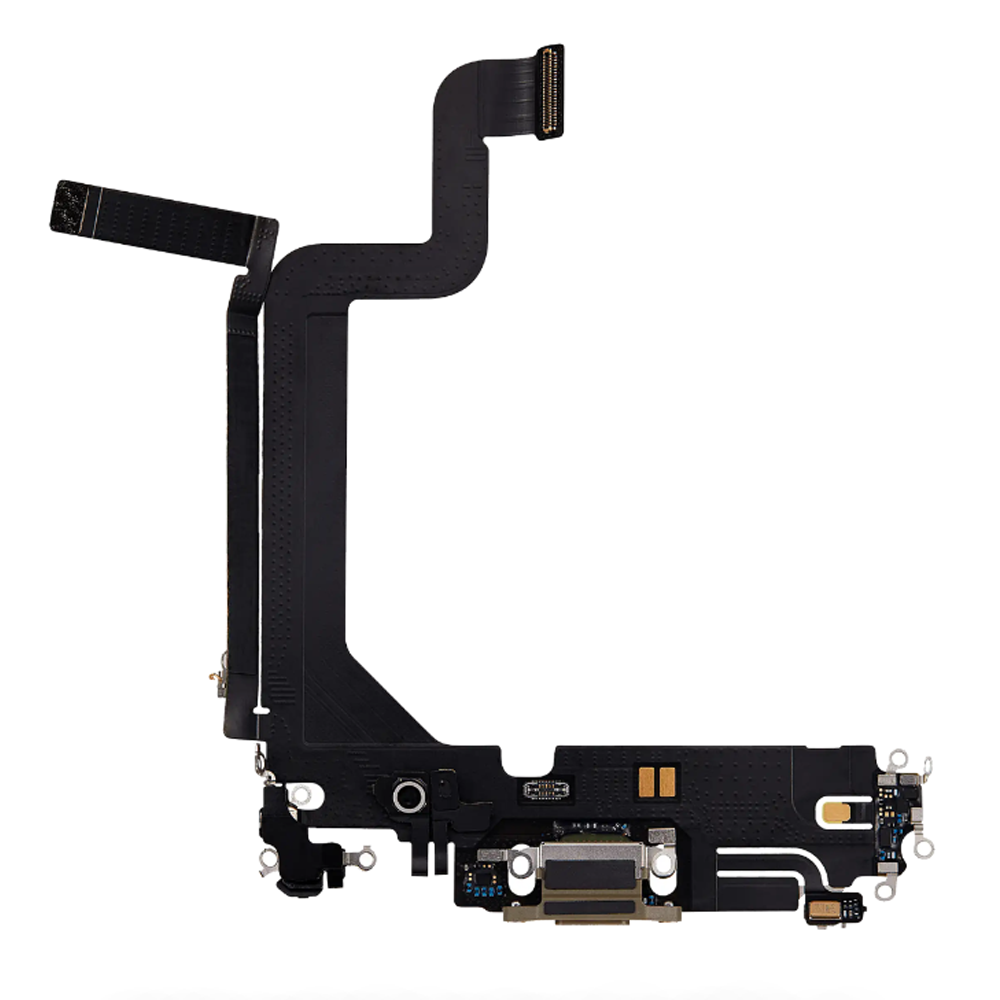 Charging Port Flex Cable For Apple iPhone 14 Pro Max (Original Pulled) (Gold)