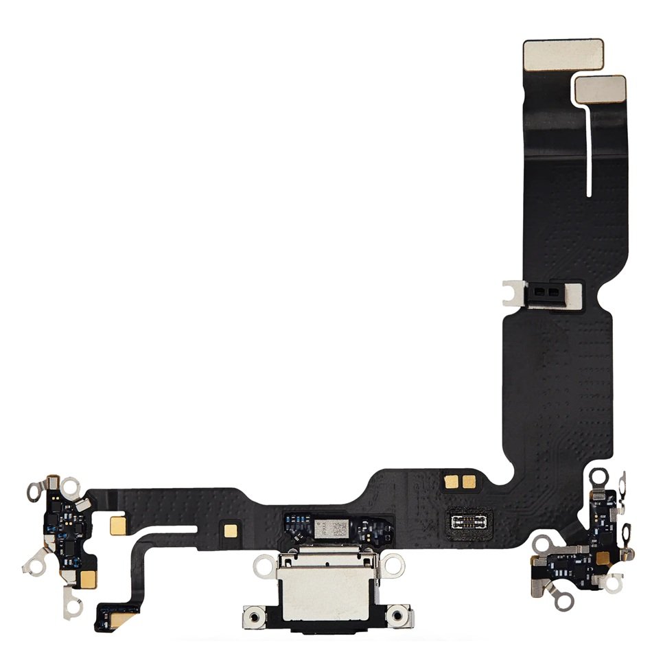 Charging Port Flex Cable For Apple iPhone 15 Plus (Original Pulled) (Black)