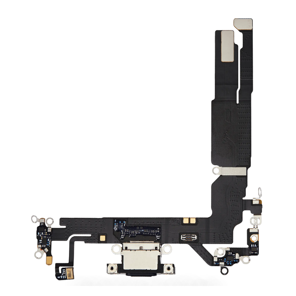 Charging Port Flex Cable For Apple iPhone 16 (Original Pulled) (Black)